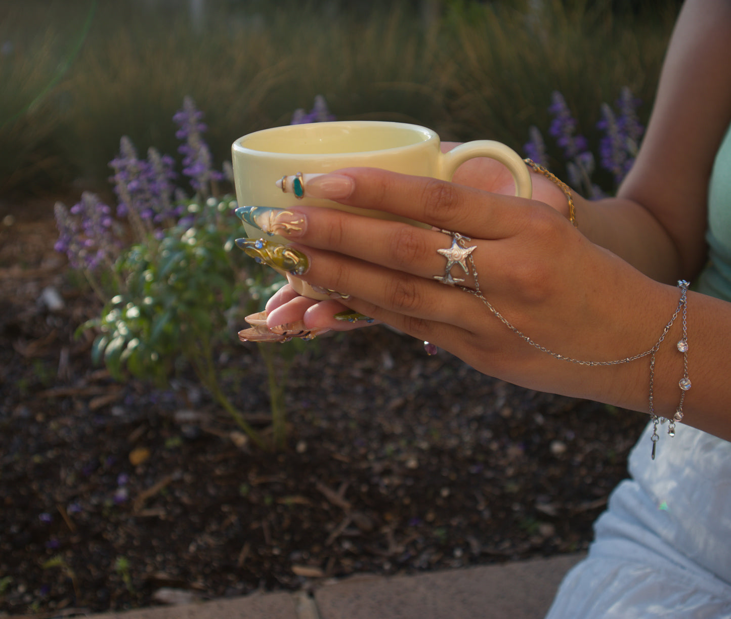 Delicate Dot Hand Chain