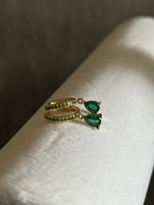 Green Drop Earrings