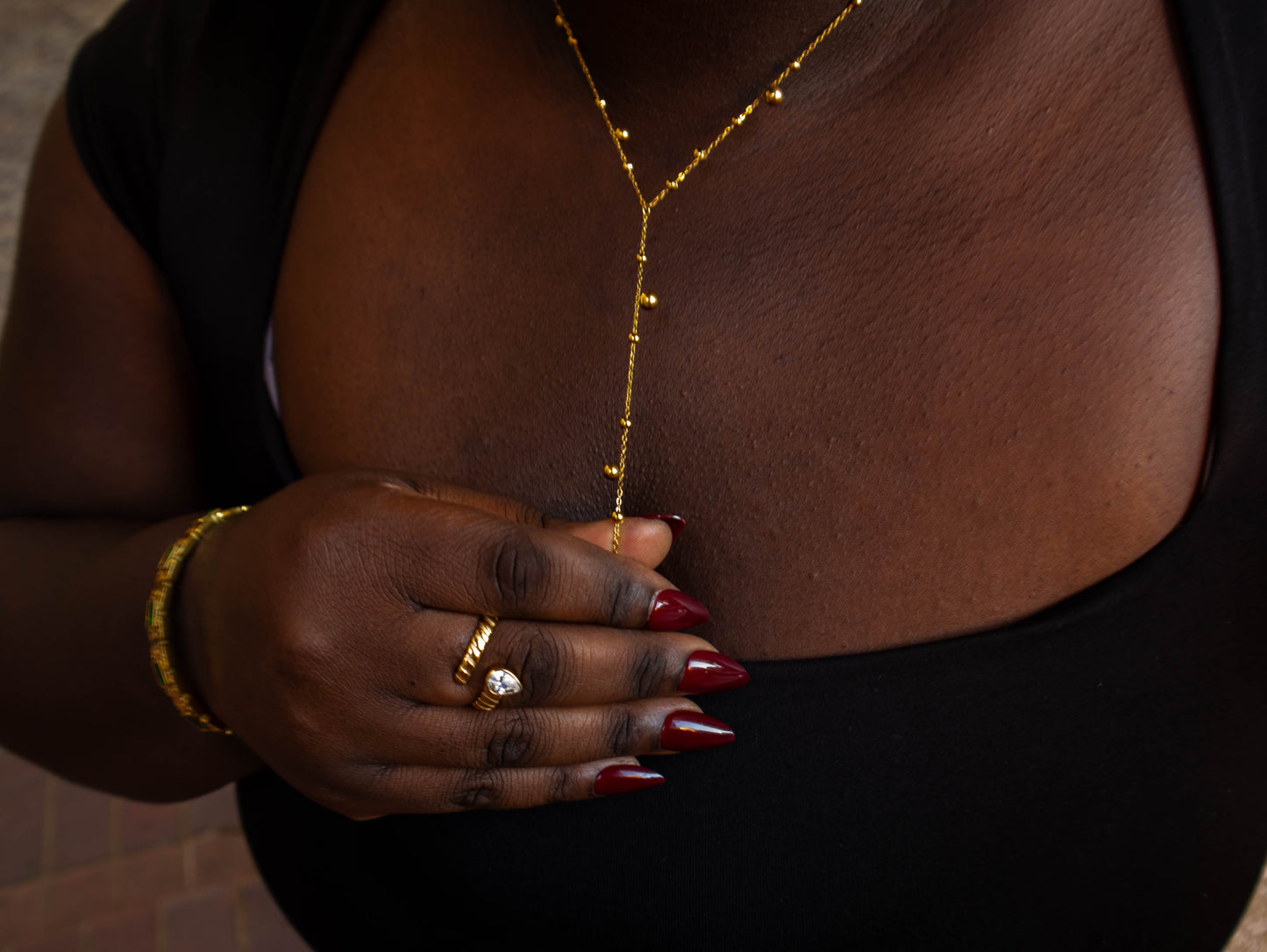 Dotted Drop Necklace